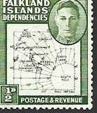 [King George VI - Map of Falkland Islands, tegund A]