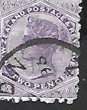 [Reina Victoria. Inscripción: "NEW ZEALAND - POSTAGE & REVENUE", tipo L2]