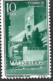 [Sultan Mohammed V & Local Motifs - Inscription "MARRUECOS", type D1]