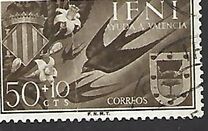[Charity Stamps for Valencia - Barn Swallow & Coat of Arms, tyyppi AV2]