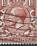 [King George V, 1865-1935 - New Watermark, प्रकार BX8]