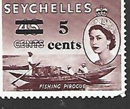 [Issue of 1954 Surcharged 5 Cents and Bars, type AS]