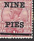 [King George V, 1865-1936 - Stamp of 1911 Surcharged in Black, type XBI]