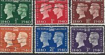 [Queen Victoria and King George VI, type CZ]