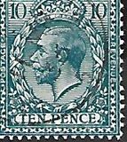[Re Giorgio V - Filigrana: Semplice corona, GvR - Incisione: John Harrison - Stampatore: Waterlow & Sons ltd, Scrivi CB6]