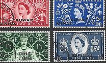 [Coronation of Queen Elizabeth II - Stamps of Great Britain Overprinted "KUWAIT" and Surcharged New Values, 유형 CL]