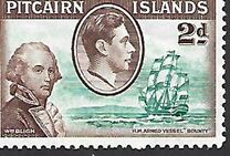 [King George VI, Scenes from the History of Mutiny "Bounty", and by Bradbury, other Values of Waterloo, Tipe D]