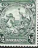 [Alegroría de Barbados. Sin inscripción "Postage & Revenue"., tipo Z]