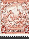 [Alegroría de Barbados. Sin inscripción "Postage & Revenue"., tipo Z4]