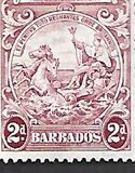[Alegroría de Barbados. Sin inscripción "Postage & Revenue"., tipo Z5]
