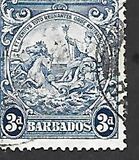 [Alegroría de Barbados. Sin inscripción "Postage & Revenue"., tipo Z10]