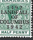 [The 450th Anniversary of Landing of Columbus - Stamps of 1931-1941 Overprinted "1492 LANDFALL OF COLUMBUS 1942", Scrivi AA]
