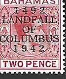 [The 450th Anniversary of Landing of Columbus - Stamps of 1931-1941 Overprinted "1492 LANDFALL OF COLUMBUS 1942", Scrivi AA3]
