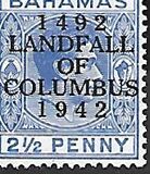 [The 450th Anniversary of Landing of Columbus - Stamps of 1931-1941 Overprinted "1492 LANDFALL OF COLUMBUS 1942", Scrivi AA4]