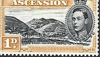 [King George VI and Views of Ascension, type F5]