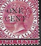 ["ONE CENT" Surcharge, type X]