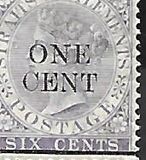 ["ONE CENT" Surcharge, type X2]