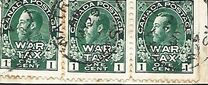 [King George V in Admiral Uniform Overprinted "War Tax", type AL]