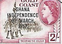 [Queen Elizabeth Stamps of 1952 of Gold Coast Overprinted "GHANA INDEPENDENCE 6TH.. MARCH, 1957", tip B7]