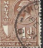 [Re Ġorġ V u arma ta' Malta u Sett Definittiv - iskritti POSTAGE & REVENUE, Tip X12]