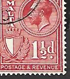 [Re Ġorġ V u arma ta' Malta u Sett Definittiv - iskritti POSTAGE & REVENUE, Tip X13]