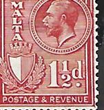 [Re Ġorġ V u arma ta' Malta u Sett Definittiv - iskritti POSTAGE & REVENUE, Tip X13]
