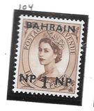 [Great Britain Postage Stamps Overprinted "BAHRAIN" in Blue & Surcharged, type O]