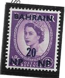 [Great Britain Postage Stamps Overprinted "BAHRAIN" in Blue & Surcharged, type O6]