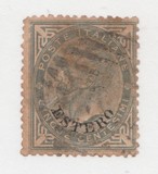 [Numeral Stamps & King Victor Emmanuel II - Italy Postage Stamps Overprinted "ESTERO", type A2]