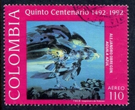 [Airmail - The 500th Anniversary of Discovery of America by Columbus, Scrivi BIK]