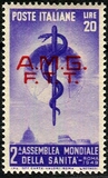 [The 2nd World Health Congress - Rome - Italy Postage Stamp Overprinted "A.M.G.F.T.T.", type P]