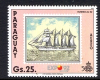 [Airmail - The 500th Anniversary of the Discovery of America - Olympic Games - Barcelona, Spain - World Exhibition "EXPO '91" - Sevilla, Spain, տեսակ DVS]