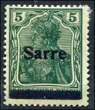[German Empire Stamps Overprinted "SARRE", type A3]