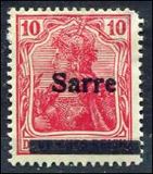 [German Empire Stamps Overprinted "SARRE", type A5]