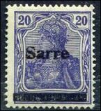 [German Empire Stamps Overprinted "SARRE", type A7]