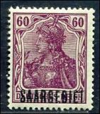 [German Empire Postage Stamps Overprinted "SAARGEBIET", type F7]