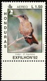 [Airmail - National Stamp Exhibition "Exfilhon '92" - Tegucigalpa, Honduras, type TO]