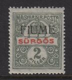 [Hungary Express Stamp of 1916 Overprinted "FIUME", type B]