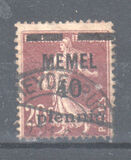[French Postage Stamps Overprinted "MEMEL" and Surcharged, प्रकार B4]