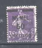 [French Postage Stamps Overprinted "MEMEL" and Surcharged, प्रकार B5]
