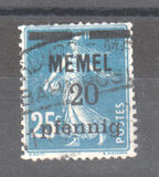 [French Postage Stamps Overprinted "MEMEL" and Surcharged, प्रकार B2]