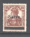 [German Empire Stamps Overprinted "SARRE", type A10]