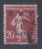 [French Postage Stamps Surcharged & Overprinted "O.M.F. - Syrie" - "Value" in 2 Lines, Tip I3]