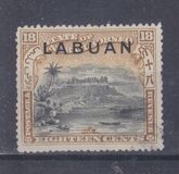 [Not Issued North Borneo Stamps Overprinted "LABUAN" - Inscription Corrected from "POSTAL REVENUE" to "POSTAGE REVENUE", type O]