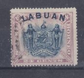[Not Issued North Borneo Stamps Overprinted "LABUAN" - Inscription Corrected from "POSTAL REVENUE" to "POSTAGE REVENUE", type O1]