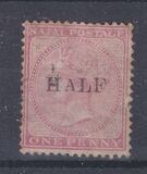 [No. 32 Surcharged "HALF" & "½", type U1]