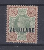 [Great Britian Postage Stamps Overprinted "ZULULAND", type B5]