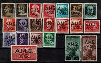 [Democracy - Italy Postage Stamps of 1945 Overprinted "A.M.G.F.T.T.", type A]