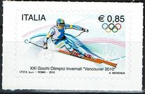 [XXI Giochi Olimpici Invernali "Vancouver 2010" - Autoadesivo - Autorità rilasciante: Ministero dello Sviluppo Economico , Scrivi DGE]