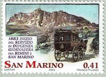 [The 200th Anniversary of Rimini-San Marino Post Carriage, type BOM]